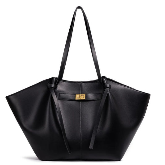 Minimal Soft Leather Shoulder Tote